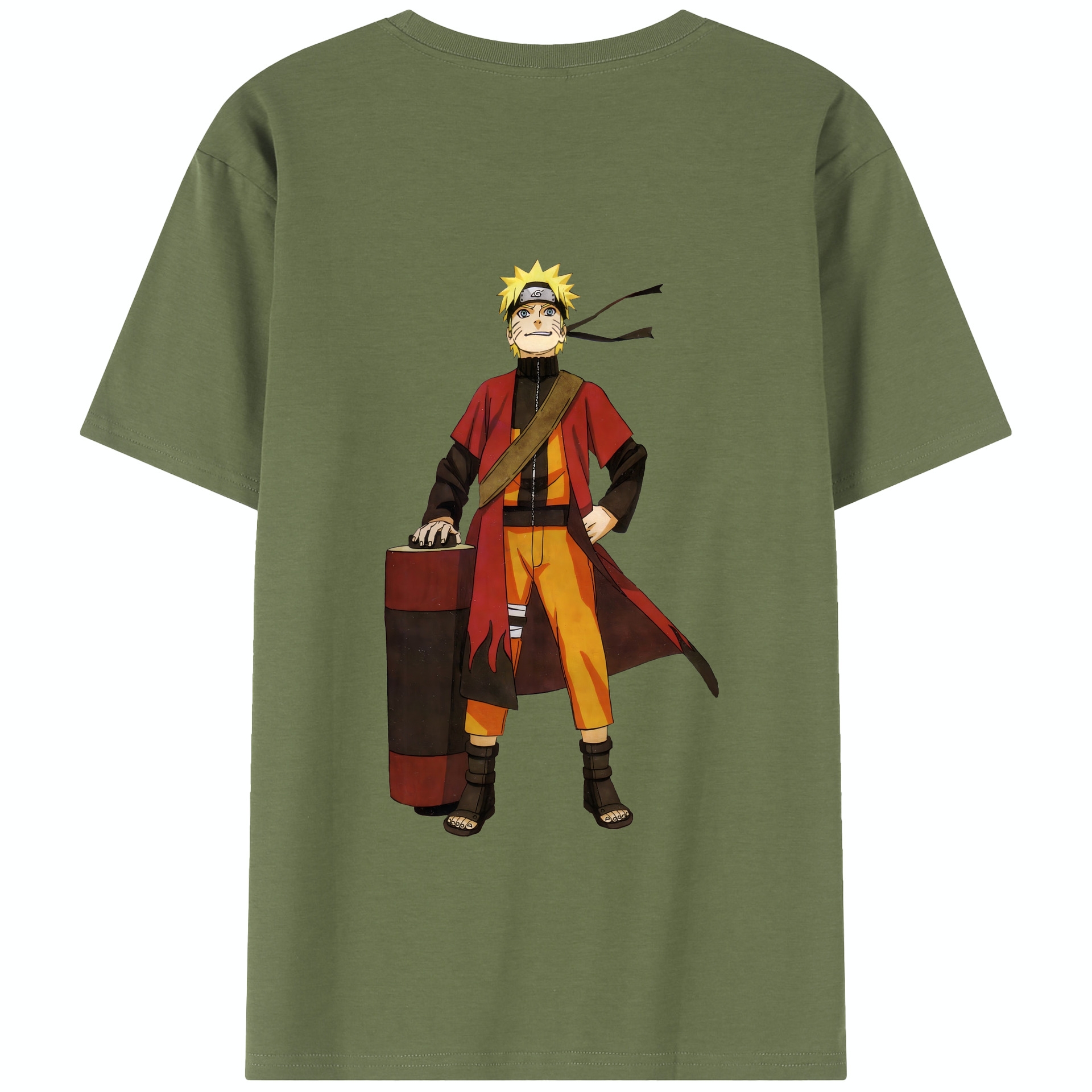 （画像用） NARUTO -ナルト- うずまき ナルト Uzumaki Naruto 綿100％半袖Tシャツ（背面プリント）